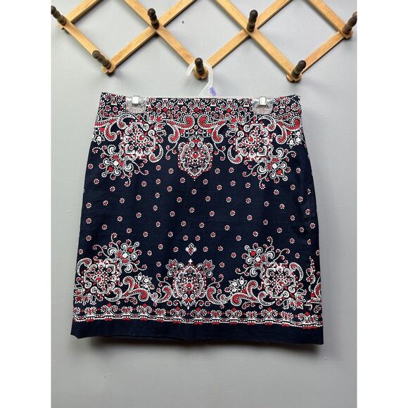 Talbots Dresses & Skirts - Talbots Navy and White Paisley Mini Skirt